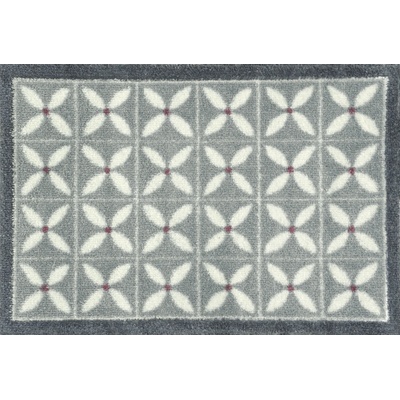 Turtle Mat Absorpčná rohožka do domácnosti Flower Fields Grey 60 x 85 cm