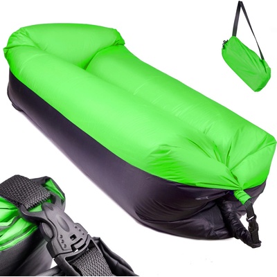 RelaxPRO 5566-1 nafukovacia Lazy Bag do 180 kg 185x70 cm čierno-zelená
