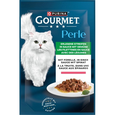 Gourmet Perle kapsičky - pstruh, špenát 26 x 85 g