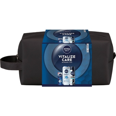 Nivea Men Подаръчен комплект Vitalize Care, с несесер, 3 части