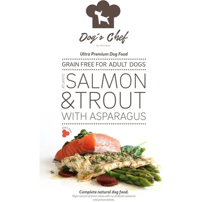 Dog’s chef Atlantic Salmon & Trout with Asparagus Large Breed 3 x 12 kg