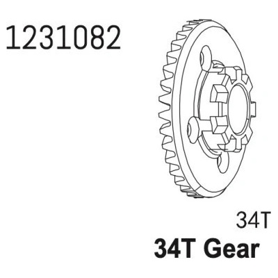Absima 1231082 Crown Gear 34T CR4.4