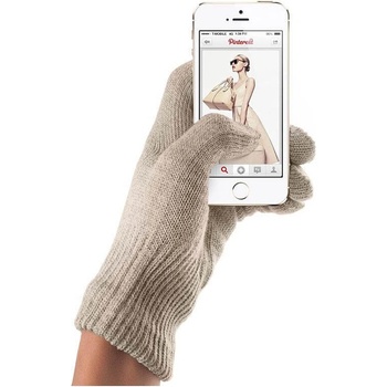 Mujjo Качествени зимни ръкавици за тъч екрани - Mujjo Touchscreen Gloves Sansstone Size S/M (бежов) (MJ-0842)