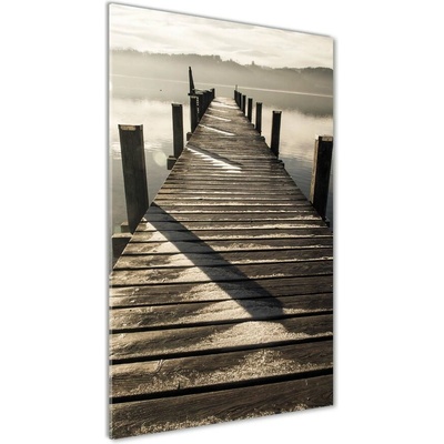 Vertikálny fotoobraz na skle Drevené mólo 50x100 cm