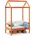 vidaXL Пейка с покрив, восъчнокафява, 117, 5x70x176, 5 см, бор масив (846996)