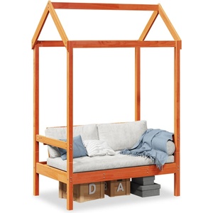 vidaXL Пейка с покрив, восъчнокафява, 117, 5x70x176, 5 см, бор масив (846996)