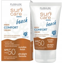 FlosLek Laboratorium Sun Care Derma Beach lehký ochranný krém na obličej SPF50+ 50 ml