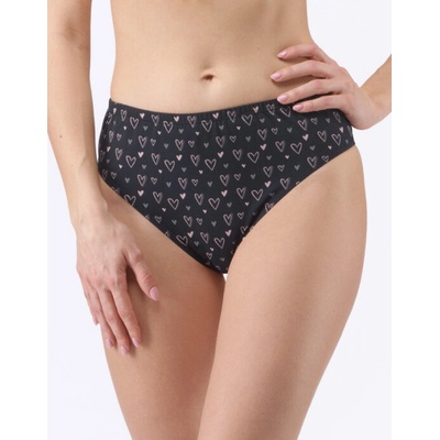 Gina Kalhotky klasické ve větších velikostech 11094P Čierna tm. šedá