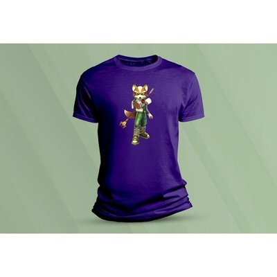 Sandratex dětské bavlněné tričko Fox McCloud. purpurová