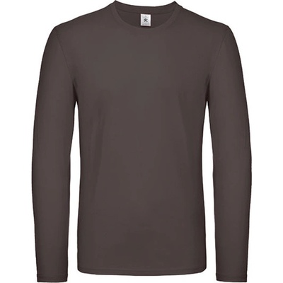 B&C pánske tričko s dlhým rukávom TU05T Bear brown