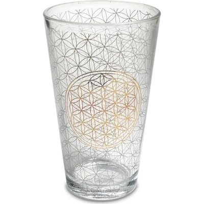 Phoenix Import Sklenený pohár na pitie Kvet života 480 ml
