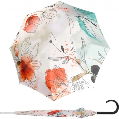 Doppler Carbonsteel Long AC Floral dámský holový vystřelovací deštník vícebarevný
