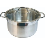 Voltz Дълбока тенджера Oliver Voltz OV51211D30, 16.2 l, 30 cm диаметър, неръждаема стомана, капак със стъкло с отвор, инокс (OV51211D30)