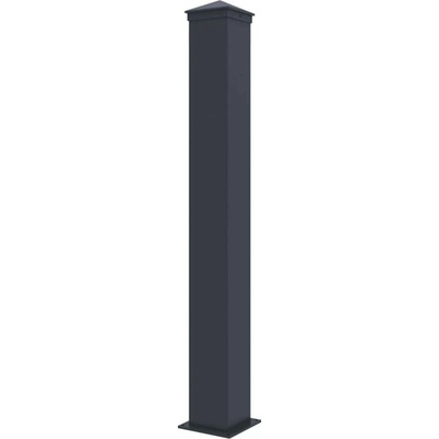 G21 Sloupek pro plotové pole 10x89 cm s patkou, antracitový