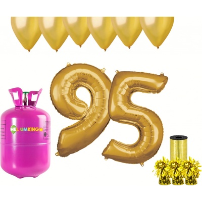 HeliumKing Helium párty set na 95. narozeniny se zlatými balónky