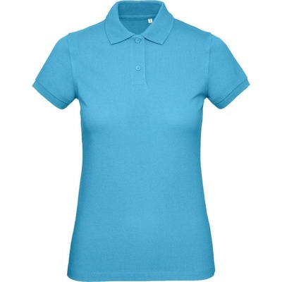 B&C Inspire Polo /women Dámske piqué polo z bio bavlny modrá very turquoise