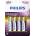Philips FR6LB4A/10 ELEM LITHIUM ULTRA AA 4-BLISTER (FR6LB4A/10)