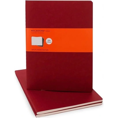 Moleskine Sešity 3 ks linkované červené