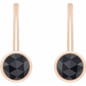 Eppi Zlaté visiace náušnice s čiernymi diamantmi Zodico E40529