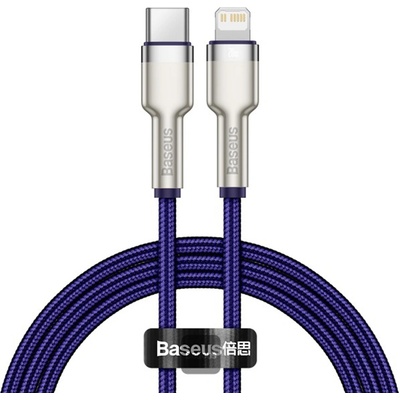 Baseus Кабел Type-C към Lightning, Fast Charging PD20W, 480Mbps, 2.4A, 1m - Baseus Cafule Series Metal (CATLJK-A05) - лилав