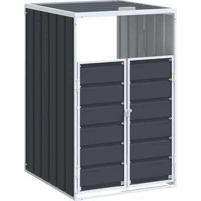 vidaXL Box na 1 popelnici 72 x 81 x 115 cm ocel antracitový – Zboží Dáma
