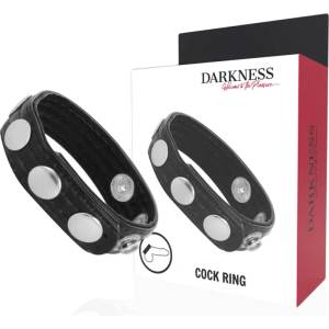  Кожен пенис пръстен, регулируем - Darkness Leather Cockring (D-221246)