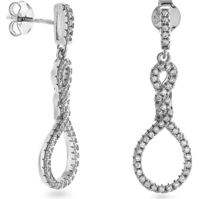 Again Jewelry Oslnivé strieborné náušnice s kubickými zirkónmi AJNS0015