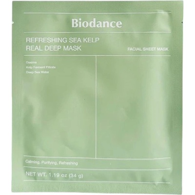 Biodance Refreshing Sea Kelp Real Deep Mask - Успокояваща хидрогел маска 1бр/34г