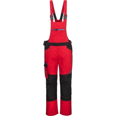 Portwest T704 WX3 pracovné nohavice na traky červená
