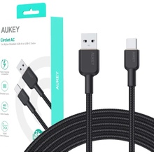 Aukey CB-NAC1 USB-A na USB-C, 1m, černý