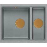 Quadron Вградена композитна мивка Quadron Logan 150, сива - медна, 56x46 см (HCQL5646U5-C1_I) Мивка за вграждане