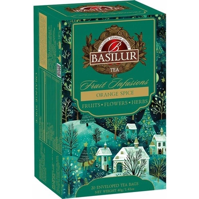 Basilur ORANGE SPICE ovocný čaj KORENISTÝ 20 ks