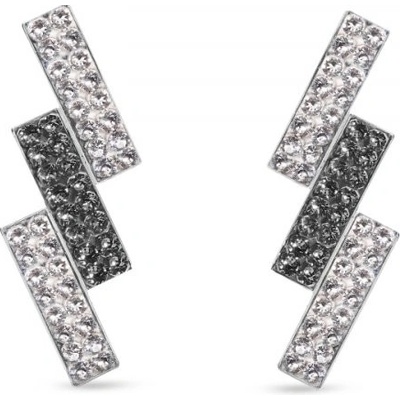 Spark šedé se Swarovski Elements Moonlight KFMP3CSN Silver Night