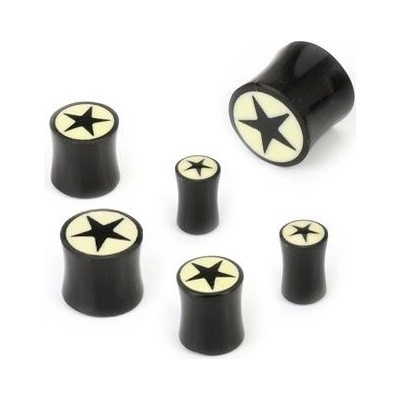Šperky4U Plug od ucha hvězda PL01074-25