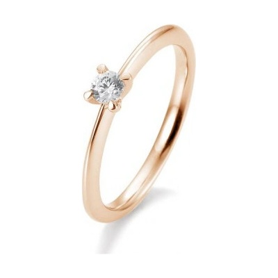 Sofia Diamonds prsteň z ružového zlata s diamantom BE41 05634 R