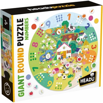 Image 1 of Headu Голям кръгъл пъзел Headu - Числа (HMU55621)