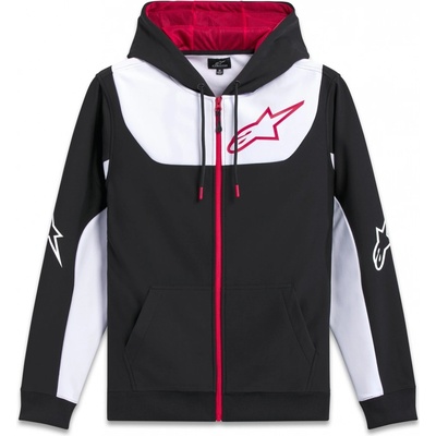 Alpinestars mikina SESSIONS 3 HOODIE černá/bílá/červená