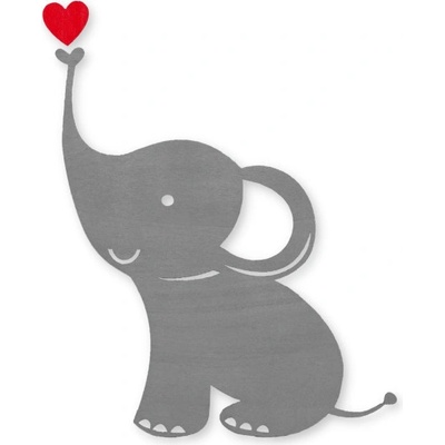 Block Engrave dřevěná dekorace do dětského pokoje Slůně 52x47cm