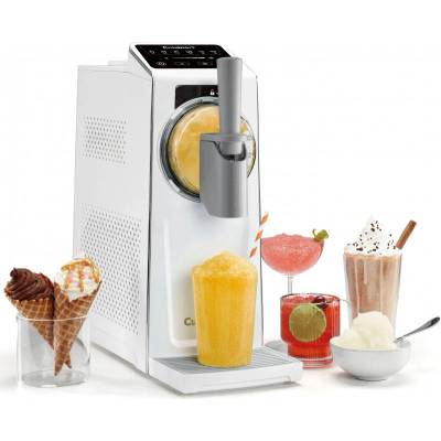 Cuisinart Машина за сладолед 6в1 Cuisinart Frost Fusion Ice Cream & Slushie ICE201E, 170W, 1.6 л, Интелигентно дозиране, Поддържане на темп, Компресор, Бял (ICE201E)