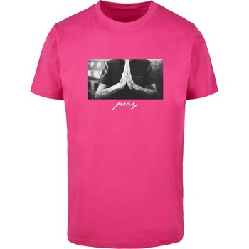 Mister Tee Тениска Pray Tee hibiskus pink XXLUB-MT157-02534 - Тъмносив, размер 3XL