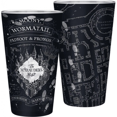ABYstyle Sklenice Harry Potter Pobertův plánek černá 400 ml