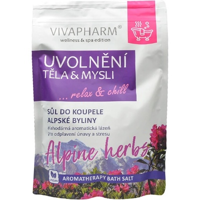 Vivaco VivaPharm Levandulová sůl do koupele NO STRESS 1000 g