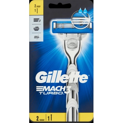 Gillette Mach3 Turbo + 2 ks hlavic