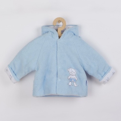 New Baby zimný kabátik Nice Bear modrý