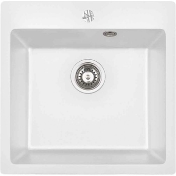 Inter Ceramic Гранитна кухненска мивка 5050 БЯЛА (5050white)
