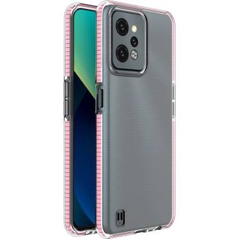 HQWear Силиконов кейс Spring Case за Realme C31, със светлорозова рамка (9145576265086)