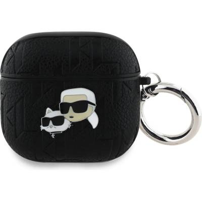 Karl Lagerfeld Калъф Karl Lagerfeld Monogram Karl & Choupette Head за AirPods 4 черен (KLA4PGKCPK)
