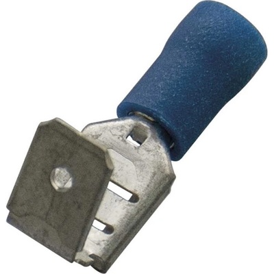 260412 Objímka plochá s PVC izolací a odbočkou 1,5 - 2,5 mm2, 6,3 x 0,8 modrá, Haupa