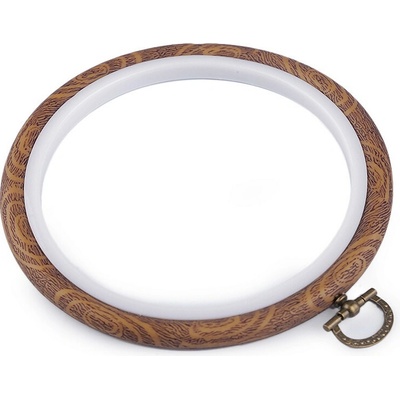 Vyšívací kruh / rámeček k zavěšení Ø12 cm hnědá 1 ks