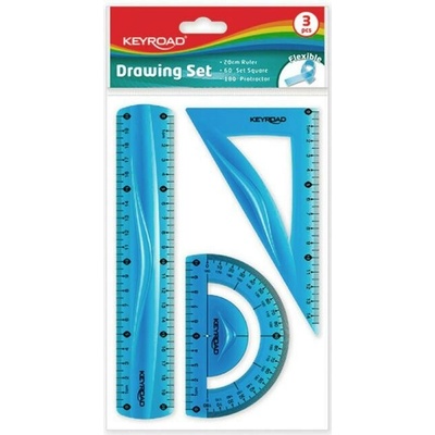 Keyroad rysovacia súprava pravítiek ohybná, mix farieb, sada 3 KR970858